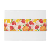 Abstraktes Muster mit Erdbeere Einladungsbanderole (Rückseitenbeispiel)