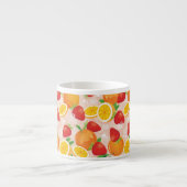 Abstraktes Muster mit Erdbeere Espressotasse (Vorderseite)