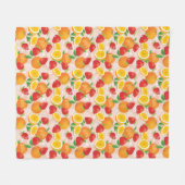Abstraktes Muster mit Erdbeere Fleecedecke (Vorderseite (Horizontal))