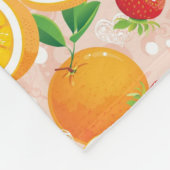 Abstraktes Muster mit Erdbeere Fleecedecke (Ecke)