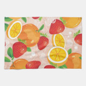 Abstraktes Muster mit Erdbeere Geschirrtuch (Horizontal)