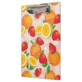 Abstraktes Muster mit Erdbeere Klemmbrett (Links)