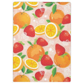 Abstraktes Muster mit Erdbeere Klemmbrett (Rückseite)