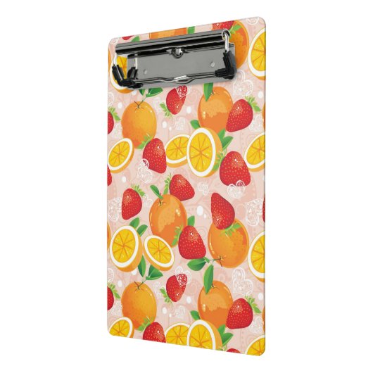 Abstraktes Muster mit Erdbeere Mini Klemmbrett (Gewinkelt2)