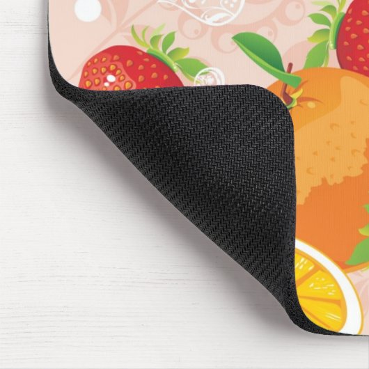 Abstraktes Muster mit Erdbeere Mousepad (Ecke)