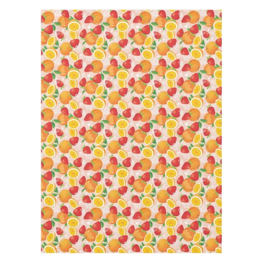 Abstraktes Muster mit Erdbeere Tischdecke (Vorderseite)