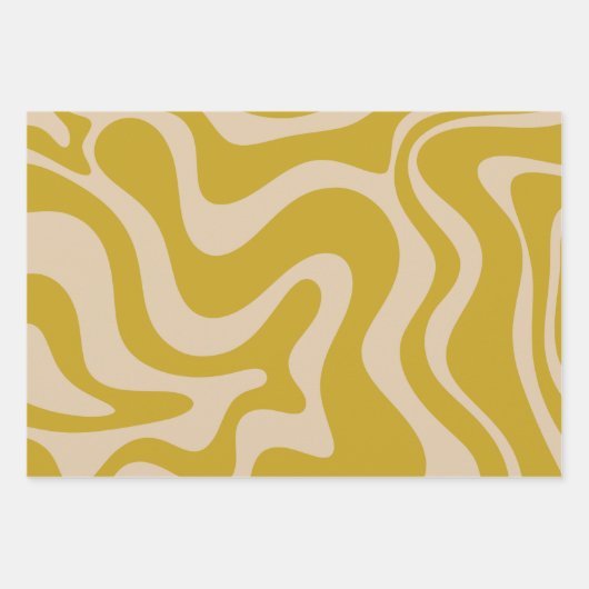Abstraktes Muster mit flüssigem Swirl Geschenkpapier Set (Vorderseite 2)