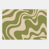Abstraktes Muster mit flüssigem Swirl Geschenkpapier Set (Vorderseite 3)