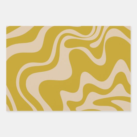 Abstraktes Muster mit flüssigem Swirl Geschenkpapier Set (Vorderseite 2)