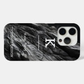 Abstraktes Muster mit flüssigem Swirl in Schwarzwe Case-Mate iPhone Hülle (Rückseite (Horizontal))