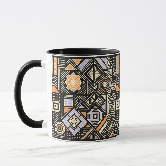 Abstraktes Muster mit geometrischen Formen Tasse (Links)