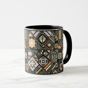 Abstraktes Muster mit geometrischen Formen Tasse