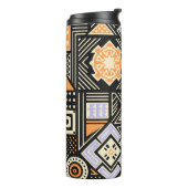 Abstraktes Muster mit geometrischen Formen Thermosbecher (Nach links gedreht)