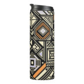 Abstraktes Muster mit geometrischen Formen Thermosbecher (Nach rechts gedreht)