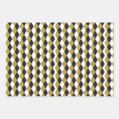 Abstraktes Muster mit Gold-Glitzer Geschenkpapier Set (Vorderseite 2)