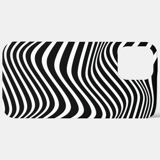 Abstraktes Muster mit schwarz-weißen Linien Case-Mate iPhone Hülle (Rückseite / Rechts)