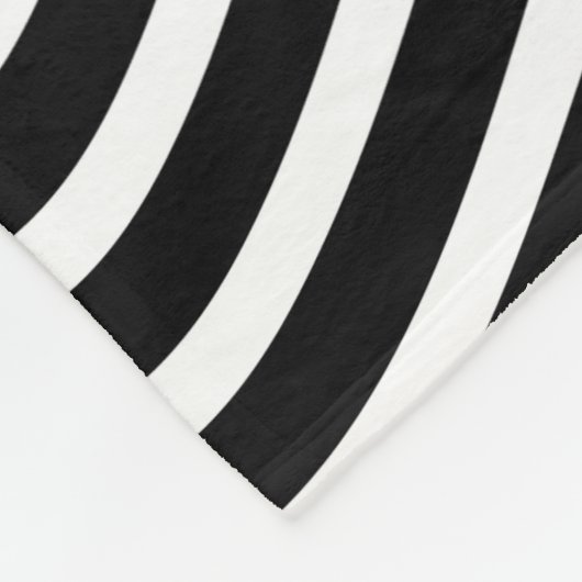 Abstraktes Muster mit schwarz-weißen Linien Fleecedecke (Ecke)
