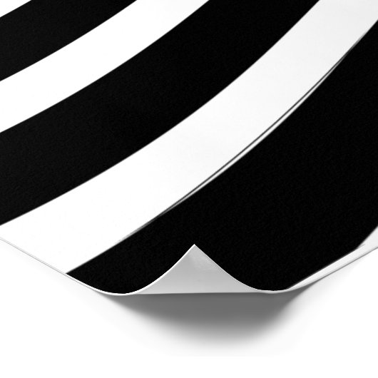 Abstraktes Muster mit schwarz-weißen Linien Poster (Ecke)