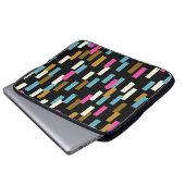 Abstraktes Muster mit strukturierten geometrischen Laptopschutzhülle (Vorne Knopf)