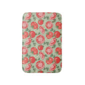 Abstraktes Muster mit Tomate Badematte (Vorderseite Vertikal)