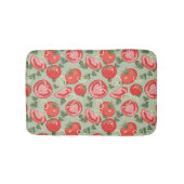 Abstraktes Muster mit Tomate Badematte (Vorderseite)