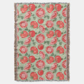 Abstraktes Muster mit Tomate Decke (Vorderseite Vertikal)