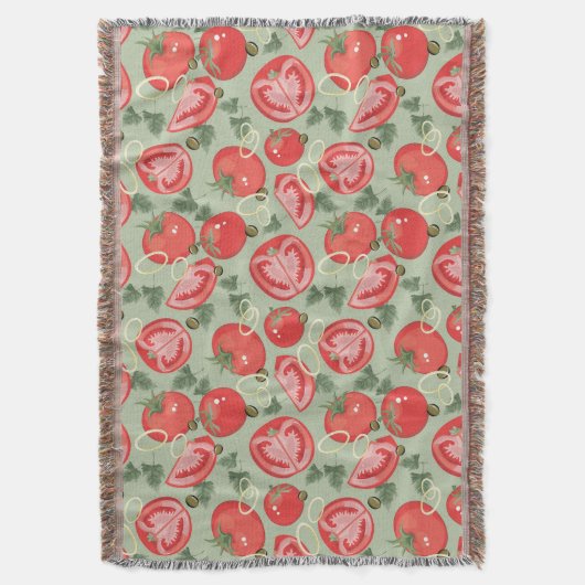 Abstraktes Muster mit Tomate Decke (Vorderseite Vertikal)