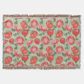 Abstraktes Muster mit Tomate Decke (Vorderseite)