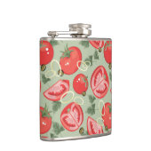 Abstraktes Muster mit Tomate Flachmann (Rechts)