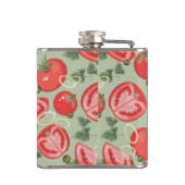 Abstraktes Muster mit Tomate Flachmann (Rückseite)