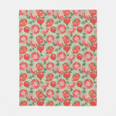 Abstraktes Muster mit Tomate Fleecedecke (Vorderseite)