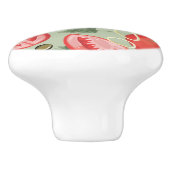 Abstraktes Muster mit Tomate Keramikknauf (Seitenansicht)