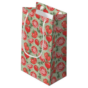 Abstraktes Muster mit Tomate Kleine Geschenktüte
