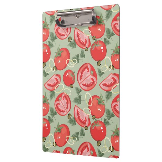 Abstraktes Muster mit Tomate Klemmbrett (Links)