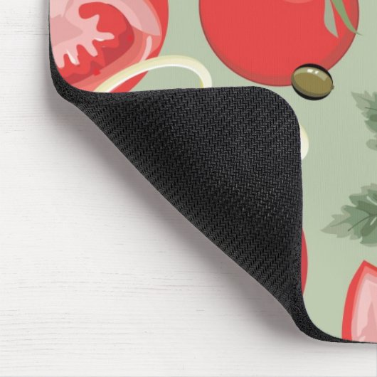 Abstraktes Muster mit Tomate Mousepad (Ecke)