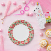 Abstraktes Muster mit Tomate Pappteller (Party)