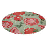 Abstraktes Muster mit Tomate Schneidebrett (Ecke)