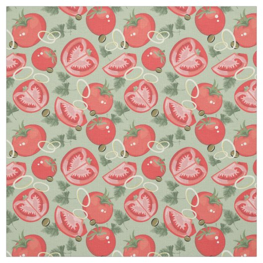 Abstraktes Muster mit Tomate Stoff (Muster)