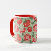 Abstraktes Muster mit Tomate Tasse (Vorderseite Links)