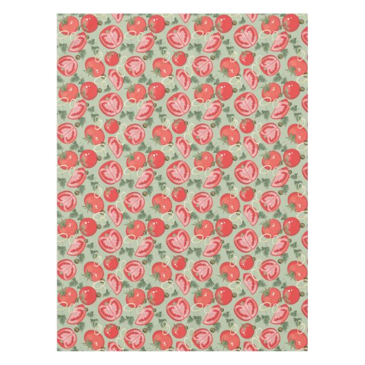 Abstraktes Muster mit Tomate Tischdecke (Vorderseite)