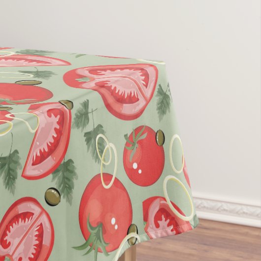 Abstraktes Muster mit Tomate Tischdecke (Beispiel)