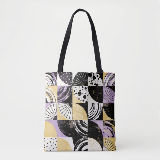 Abstraktes Muster mit verschiedenen Formen. Tasche (Vorderseite)