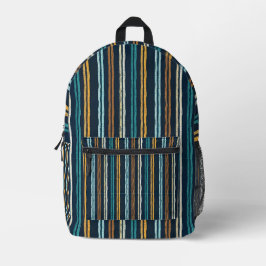 Abstraktes Muster mit vertikalen Linien Bedruckter Rucksack