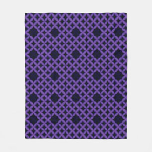 Abstraktes Muster mit violetten geometrischen Blüt Fleecedecke