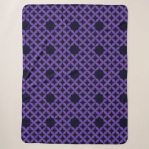 Abstraktes Muster mit violetten geometrischen Blüt Sherpadecke