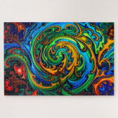 Abstraktes Muster mit Wirbel Puzzle (Horizontal)