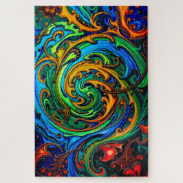 Abstraktes Muster mit Wirbel Puzzle