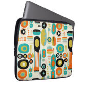 Abstraktes Muster Mitte des Jahrhunderts Modern Fa Laptopschutzhülle (Vorne Rechts)