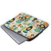 Abstraktes Muster Mitte des Jahrhunderts Modern Fa Laptopschutzhülle (Vorne Knopf)