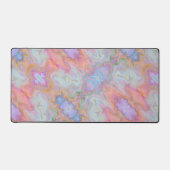 Abstraktes Muster Moderne rosa Farbige Swirbel Schreibtischunterlage (Vorderseite)
